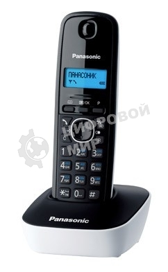Телефон беспроводной (DECT) Panasonic KX-TG1611RUW (белый) АОН, Caller ID,12 мелодий звонка,подсветка дисплея,поиск трубки