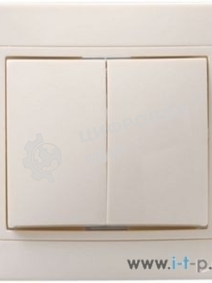 Выключатель 2-кл 10А КВАРТА (кремовый)