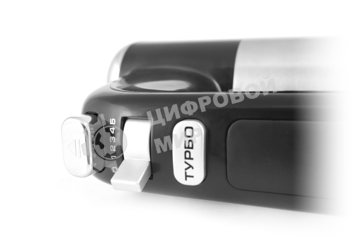 Миксер Centek CT-1120 черный/сталь 1200 Вт,, 5 скоростей+турбо, взбивание/замешивание