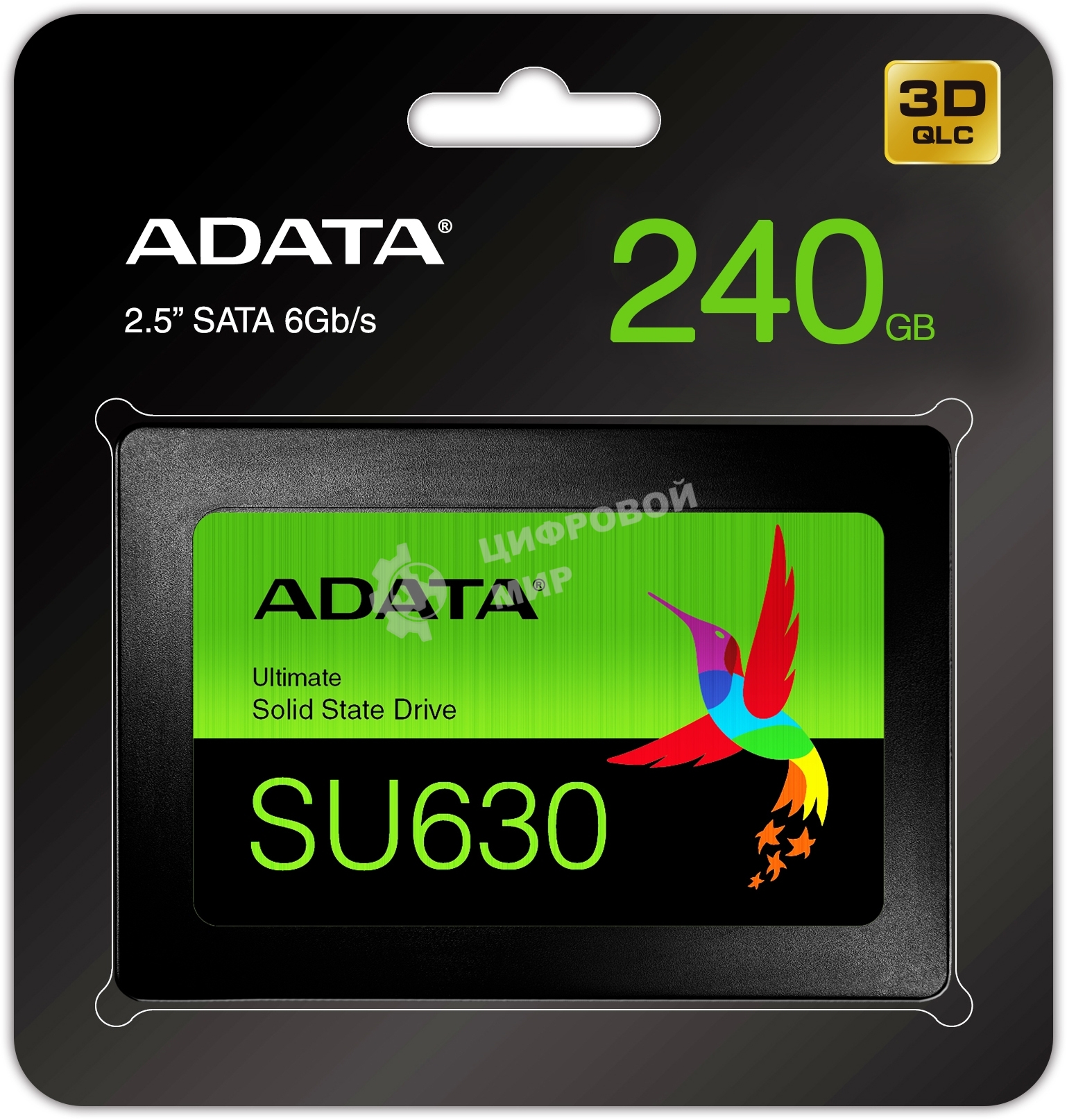 Накопитель SSD ADATA SU630, 240Gb, SATA III, 2.5