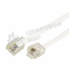 Телефонный шнур Rexant удлинитель RJ-11(6P-4C), длина 25 м., белый