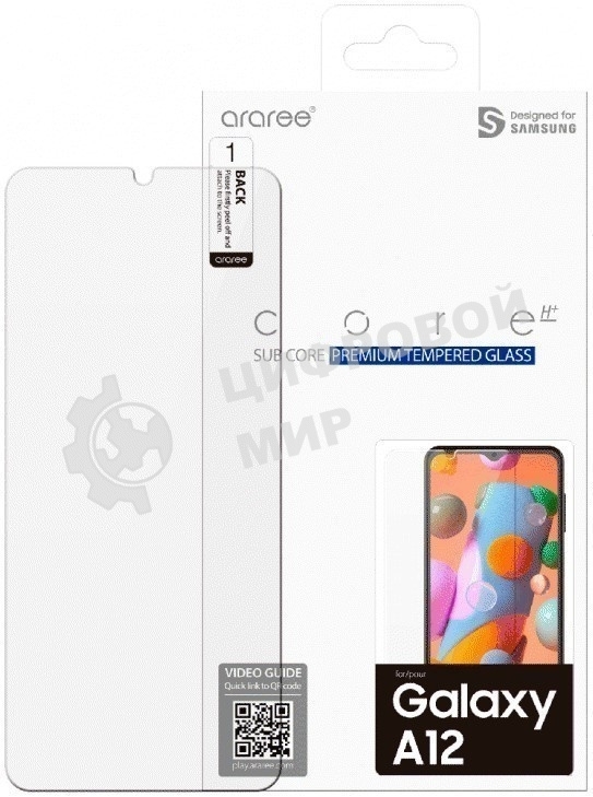 Защитное стекло для экрана Samsung araree by KDLAB для Samsung Galaxy A12 прозрачная 1шт. (GP-TTA125KDATR)