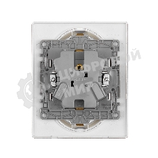 Розетка 2-ая с/з , винт. клеммы, 16А, 250 В 672423 Legrand Etika Алюминий