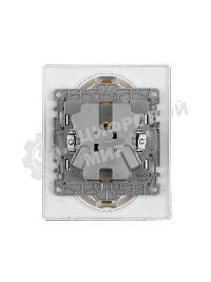 Розетка 2-ая с/з , винт. клеммы, 16А, 250 В 672423 Legrand Etika Алюминий