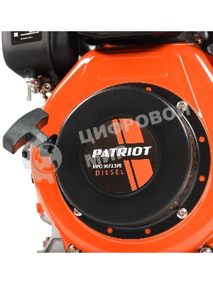 Мотопомпа Patriot MPD 3072 SFE4т дизель 296см3 5.7лс 75м3/ч 1200л/м глуб.8м напор25м 3'' бак3.5л