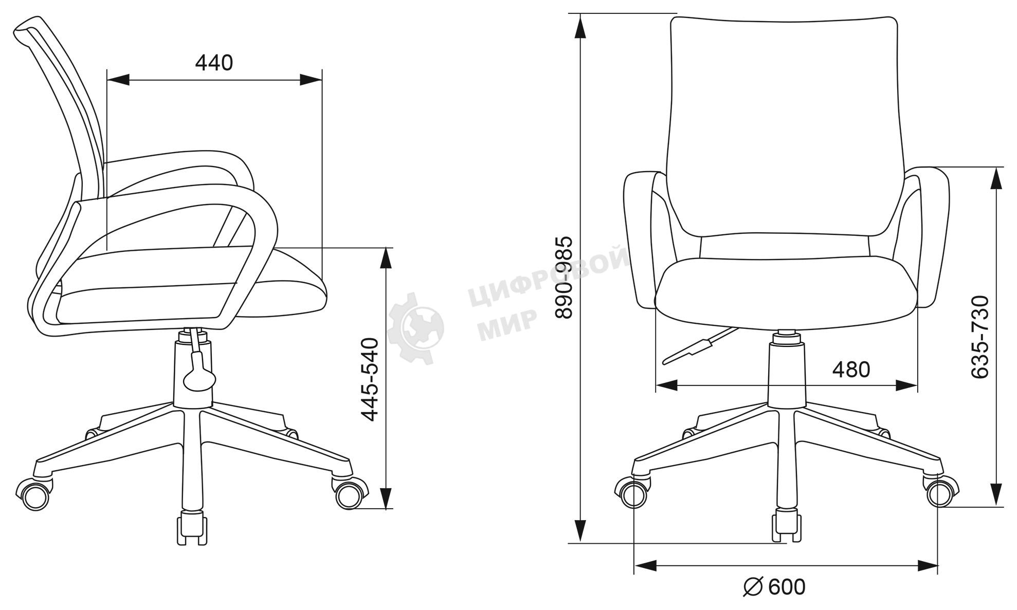 Кресло детское Бюрократ KD-W4 черный/синий регата крестовина пластик белый пластик белый