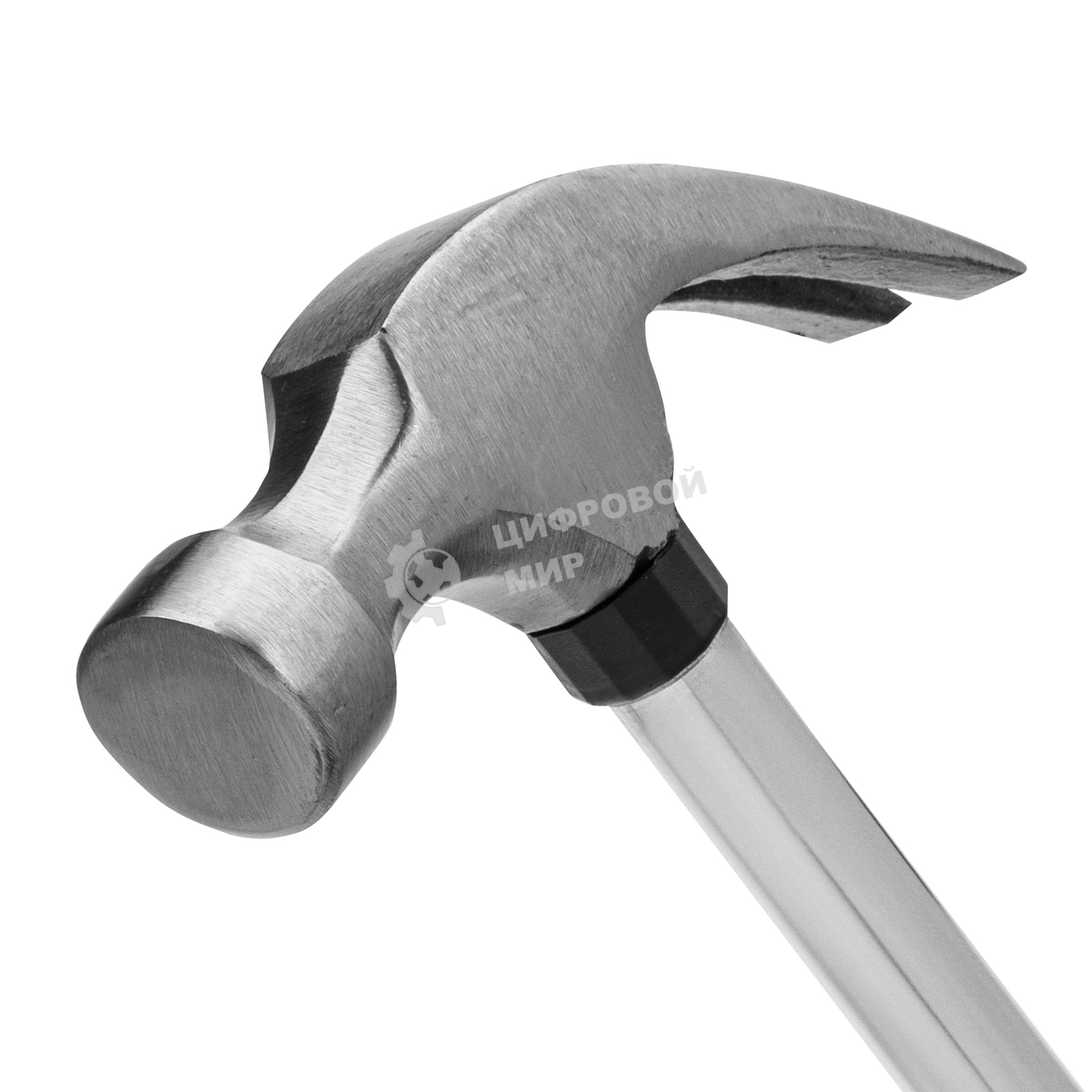 Молоток-гвоздодер Sparta 450 г, круглый боек, металлическая трубчатая обрезиненная рукоятка