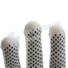 Перчатки из синтетической нити, ПВХ точка, 13 класс, белые, XL Россия