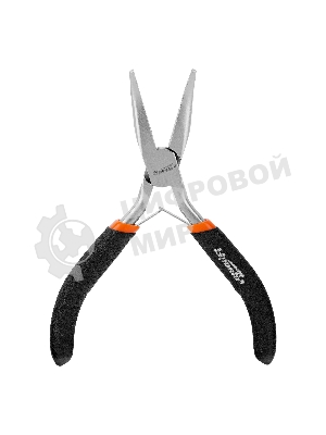 Длинногубцы Sparta Mini, 130 мм, никелированные, изогнутые, авторазжим