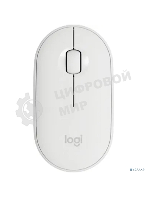 Мышь беспроводная Logitech Pebble M350 белый, 1000 dpi, радиоканал, Bluetooth, USB, кнопки - 3