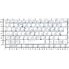 Клавиатура для ноутбука Lenovo Yoga Slim 7 Carbon 13ITL5, белая