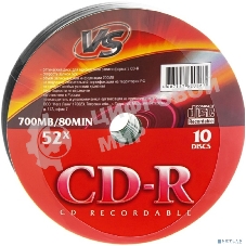 Диск CD-R VS 700 Mb, 52x, Shrink (10), (10/480)