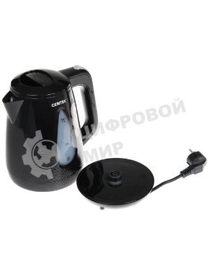 Электрочайник Centek CT-0048 черный, 1.8 л, 2200 Вт, скрытый нагревательный элемент
