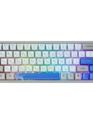 Клавиатура проводная Ritmix RKB-568BL Blue голубой-серый