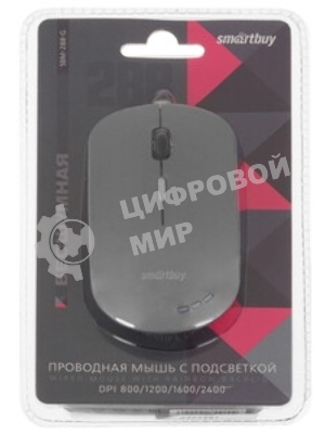 Мышь проводная Smartbuy (SBM-288-G) серый металлик