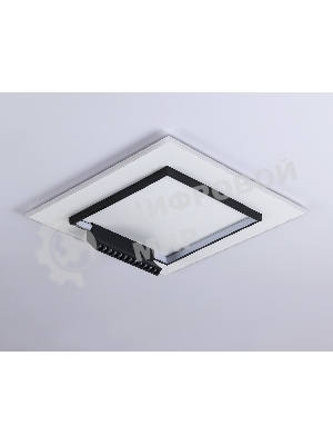 Светильник Ambrella light FL51455/1+1 WH/BK белый/черный 72W 3000K-6400K+4200K 500*500*80 (ПДУ РАДИО 2.4G)