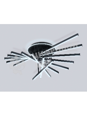 Потолочный светодиодный светильник Ambrella light FL6292 BK черный 160W 3000K-6400K 1100*790*315 (ПДУ ИК)