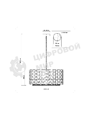 Люстра Ambrella light LH41006/18 CH/CL хром/прозрачный E14*18 max 40W D700*320