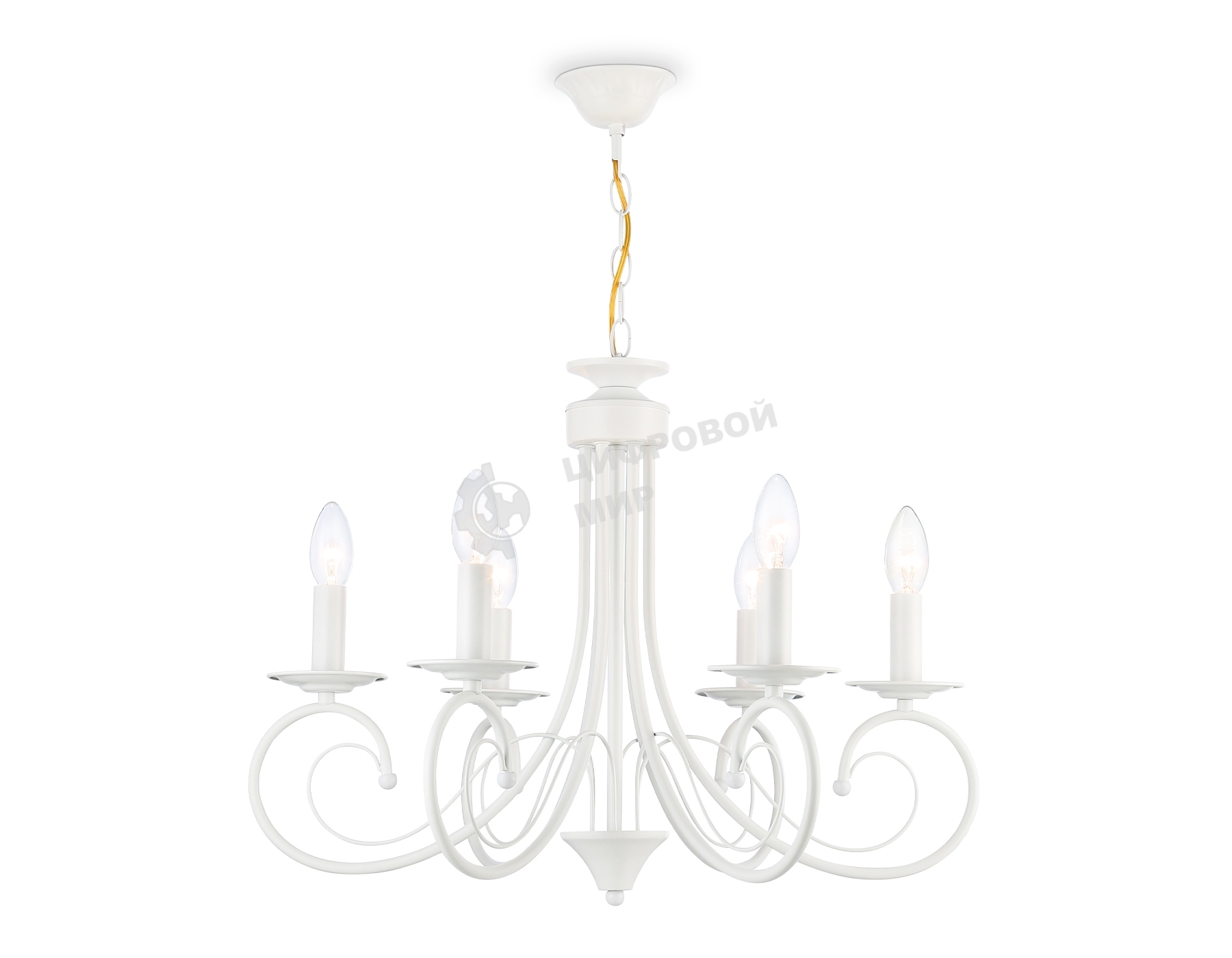 Светильник Ambrella light TR9611/6 WH белый E14/6 max 40W D560*650