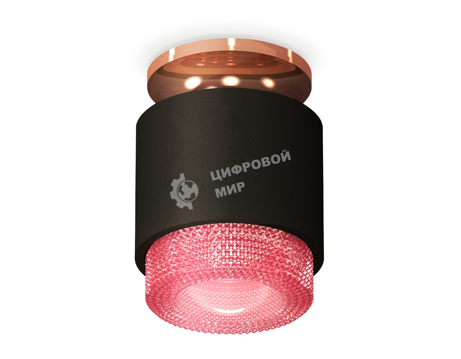Светильник Ambrella Light XS7511142 SBK/PPG/PI черный песок/золото розовое полированное/розовый MR16 GU5.3 (N7930,C7511,N7193)