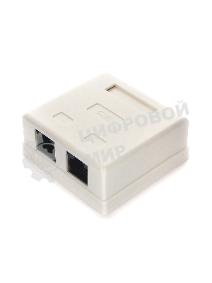 Розетка Cablexpert NA218 RJ-45 кат.6 внешняя 2 порта, 110&Krone
