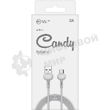 Кабель Redline Candy УТ000021993 USB Type-C (m) USB A (m) 1м белый