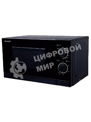 Микроволновая печь Sharp R-2000RK черный, 20 л, 800 Вт, переключатели - поворотный механизм