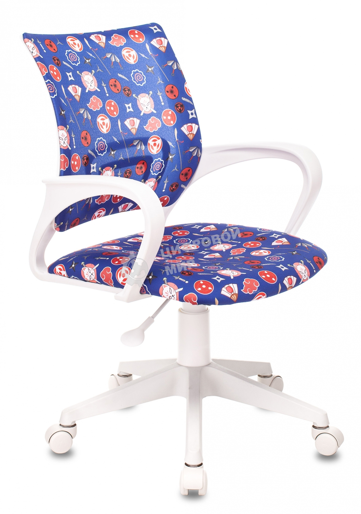 Кресло детское Бюрократ KD-W4 синий крестовина пластик пластик белый