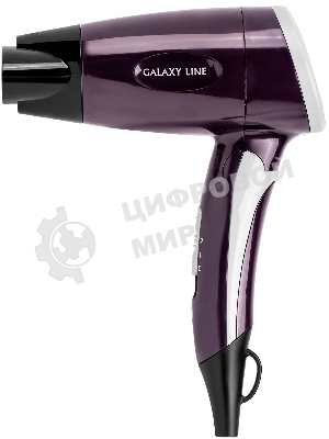Фен Galaxy Line GL 4338 фиолетовый, 1200 Вт, компактный