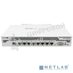 Маршрутизатор Mikrotik CCR1009-7G-1C-PC with Tilera Tile-Gx9 CPU (9-cores, 1Ghz per core), 1Gb RAM, 7xGbit LAN, 1x Combo port (1xGbit LAN or SFP), RouterOS L6, passive cooling desktop enclosure, rackmount ears, PSU