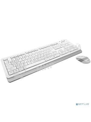 Комплект клавиатура+мышь A4Tech FStyler FG1010 беспроводной, USB, 2000 DPI, белый/серый