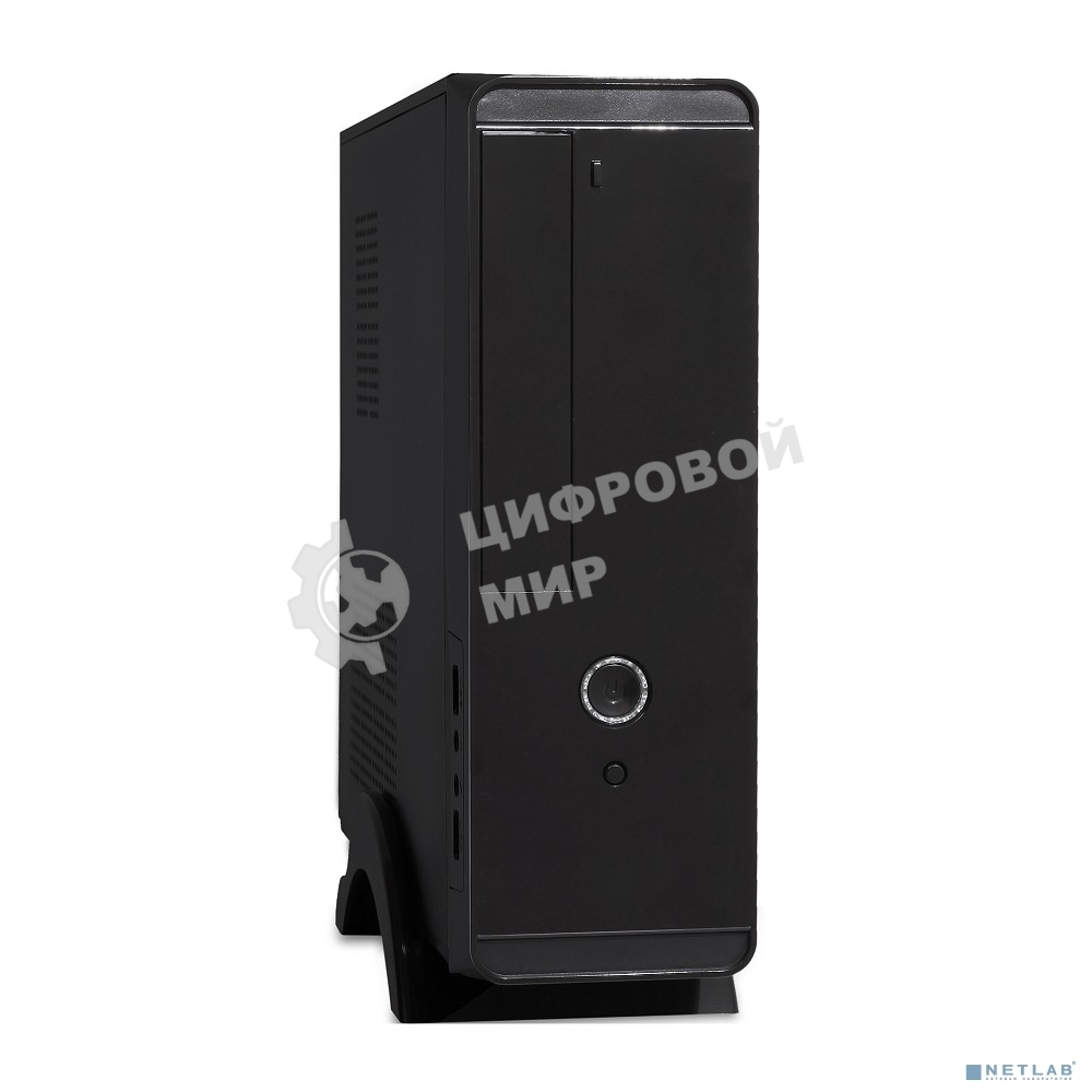 Компьютерный корпус MiniITX ExeGate MI-209 Black, miniITX/mATX, (M300, 80мм), 2хUSB, Audio