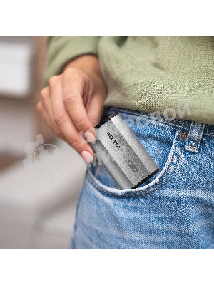 Внешний SSD ADATA SD810, 2TB, USB 3.2 Gen 2x2 Type-C, R/W 2000/2000, серебристый