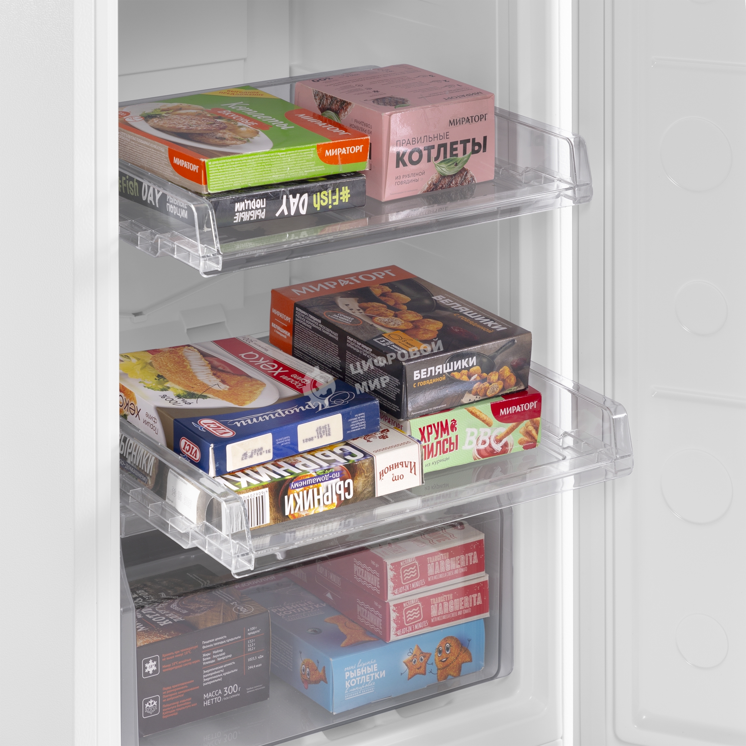 Морозильная камера Maunfeld MFFR116NFW, белый, 122л, 5 ящиков, 1 полка