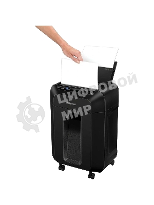 Шредер Fellowes AutoMax 80M FS-46215, минирезка, DIN P-4, 4х12 мм, автоподача 80 лст., 17 лтр., автореверс, уничт.: скобы, скрепки, пл. карты