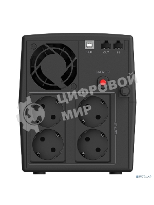 ИБП CBR QTM-1200T-4F-LCUC Line Interactive 1200VA/720W 7Ah12V*2 4 x Shuko, HID-USB, RJ45/11