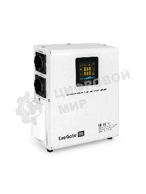 Стабилизатор напряжения ExeGate Master Turbo AVS-3000 (3000ВА, 100-265В, цифр. индикация вход/вых. напряжения, 220В±8%, КПД 98%, 5 уровней защиты, задержка, усиленный метал.корпус, клем.колодка, RTL)