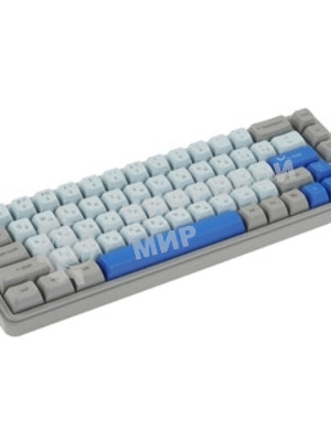 Клавиатура проводная Ritmix RKB-568BL Blue голубой-серый