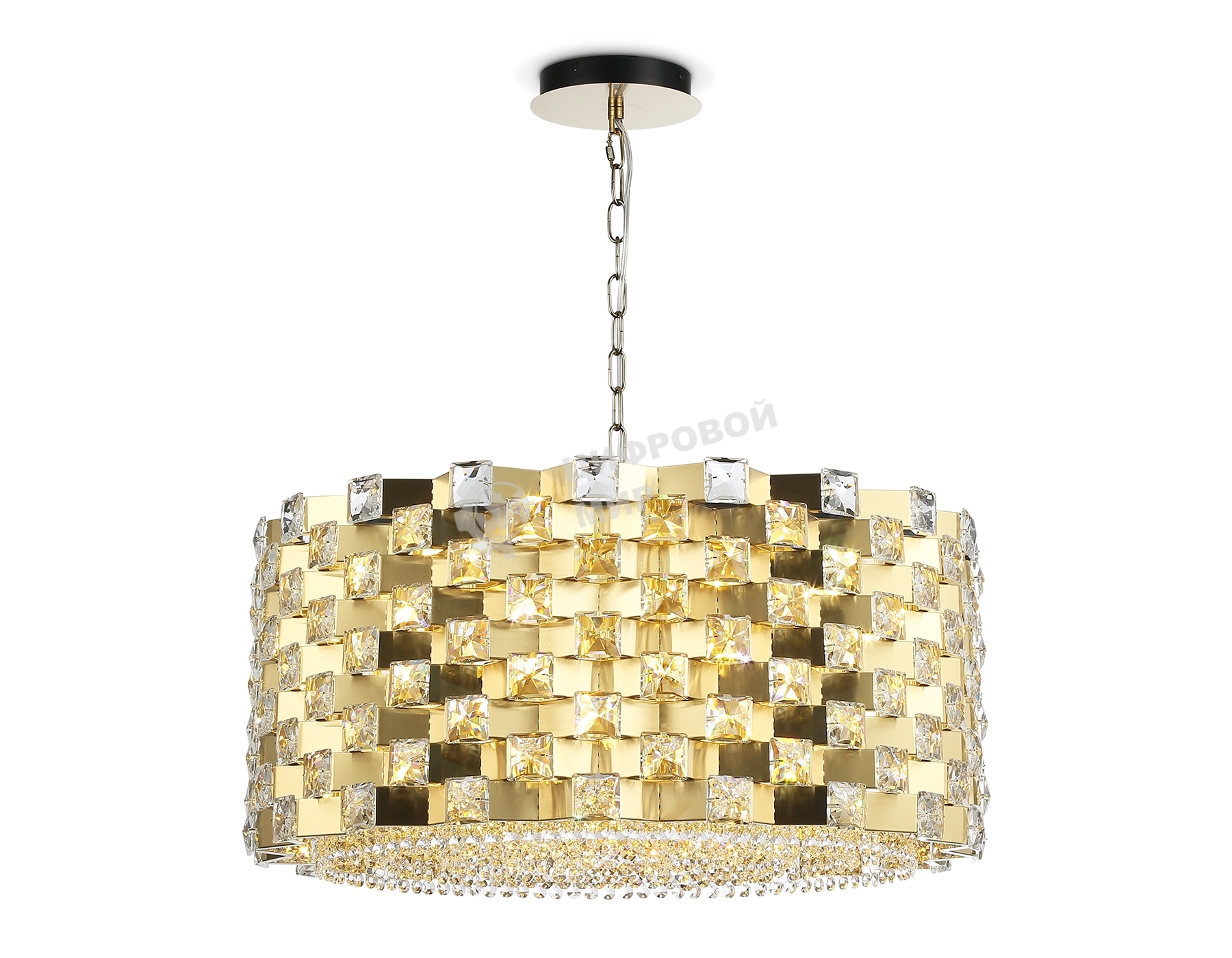 Люстра Ambrella light LH41009/18 BS/CL латунь/прозрачный E14*18 max 40W D700*320