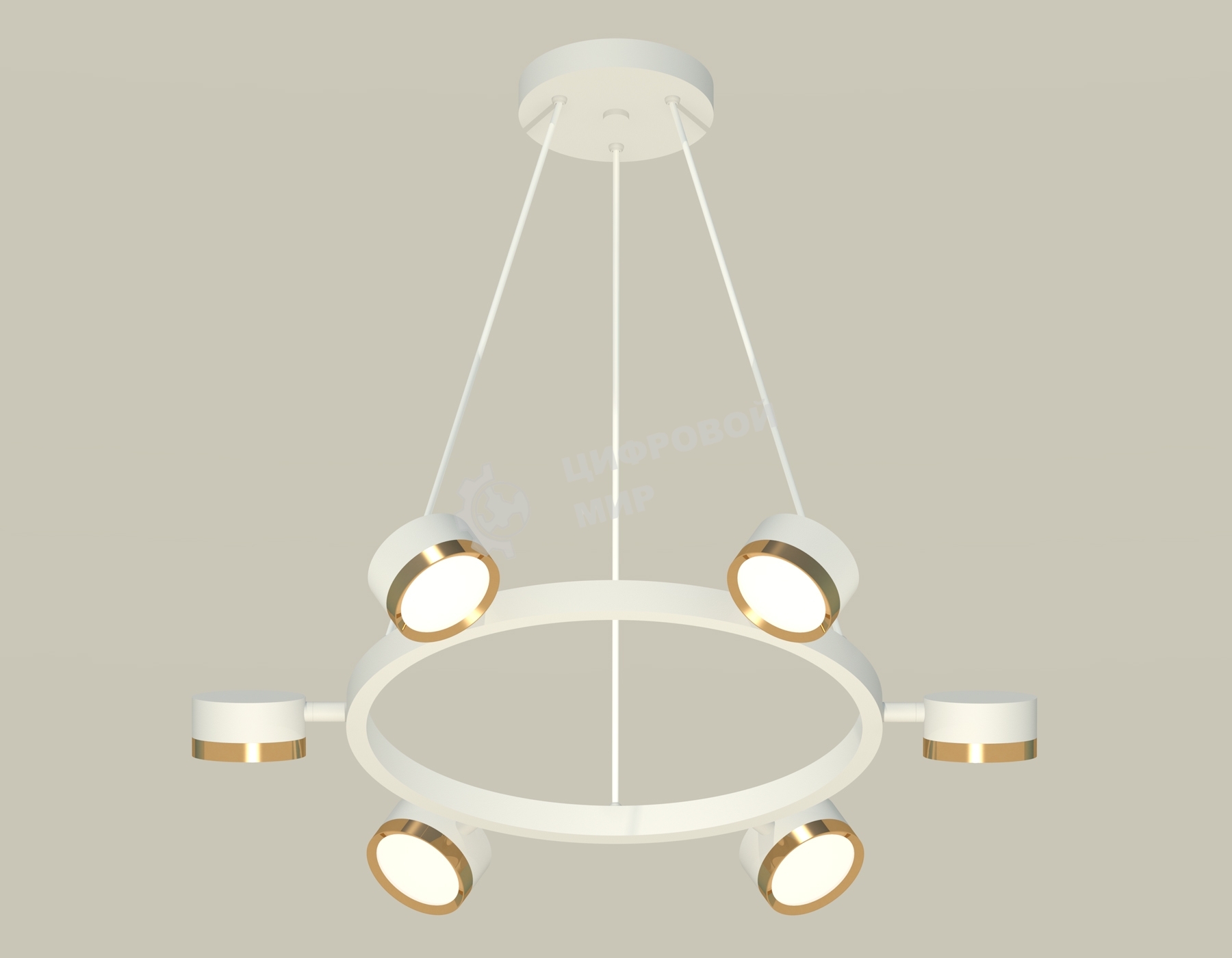 Светильник Ambrella light XB9191152/6 SWH/PYG белый песок/золото желтое полированное GX53 (C9191, N8124)
