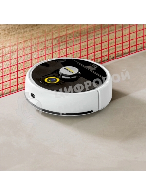 Робот-пылесос Karcher RCF 3 белый/черный, 5200 мAч Li-Ion, уборка сухая/влажная, пылесборник контейнер 0.12 л