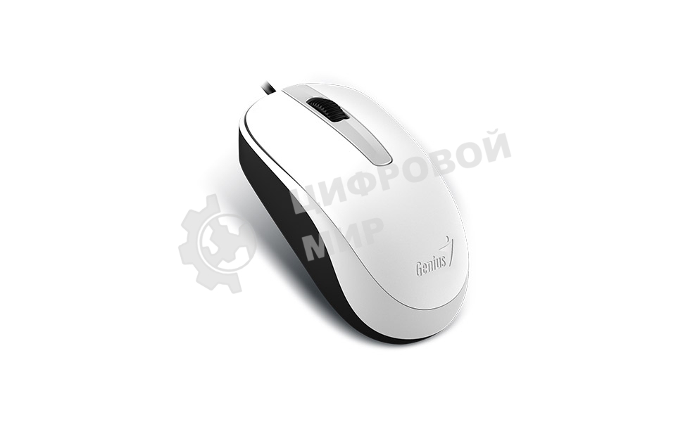 Мышь проводная Genius DX-120 белый, 1000 dpi, USB, кнопки - 3