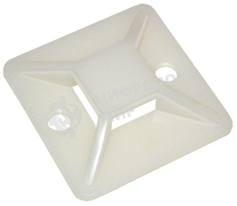 Площадка самокл. 30х30 под хомуты белый (уп.100шт) ИЭК UHP30-30-100