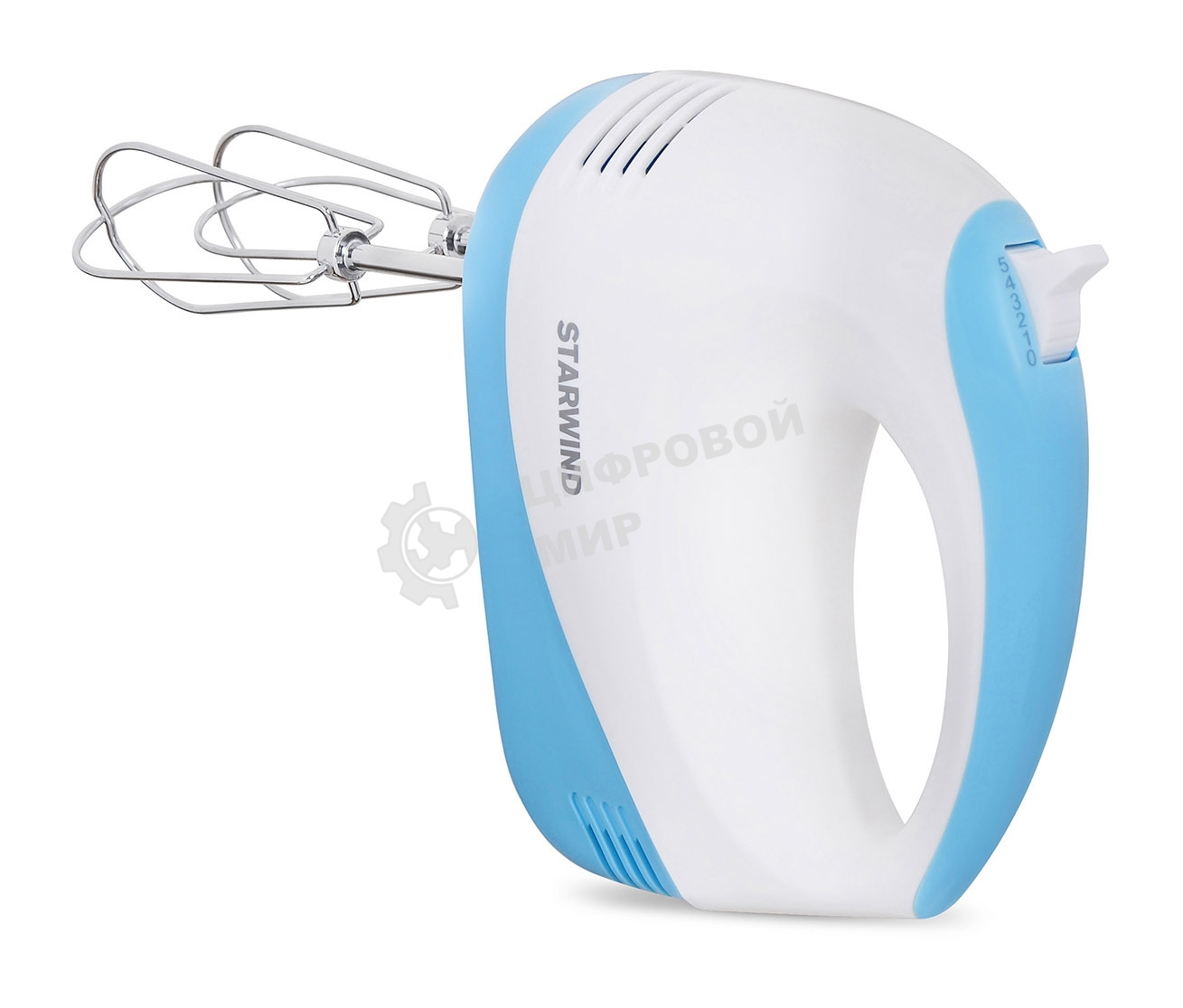 Миксер ручной Starwind SHM-261 250Вт белый/голубой