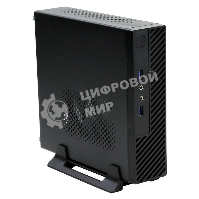 Компьютерный корпус Slim Case Powerman ME100S-BK front fan 4cm, 120W adapter, Mini ITX, VESA