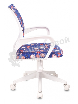 Кресло детское Бюрократ KD-W4 синий крестовина пластик пластик белый