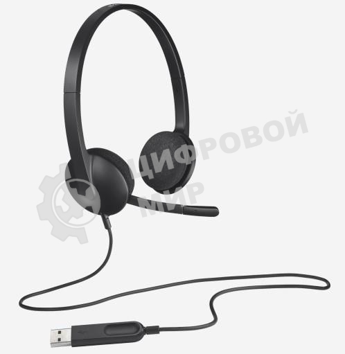 Гарнитура проводная Logitech Headset H340 USB graphite