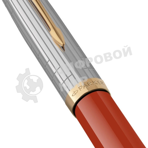 Ручка перьевая Parker 51 Premium (CW2169071) Red Rage GT, F, сталь нержавеющая, подарочная коробка