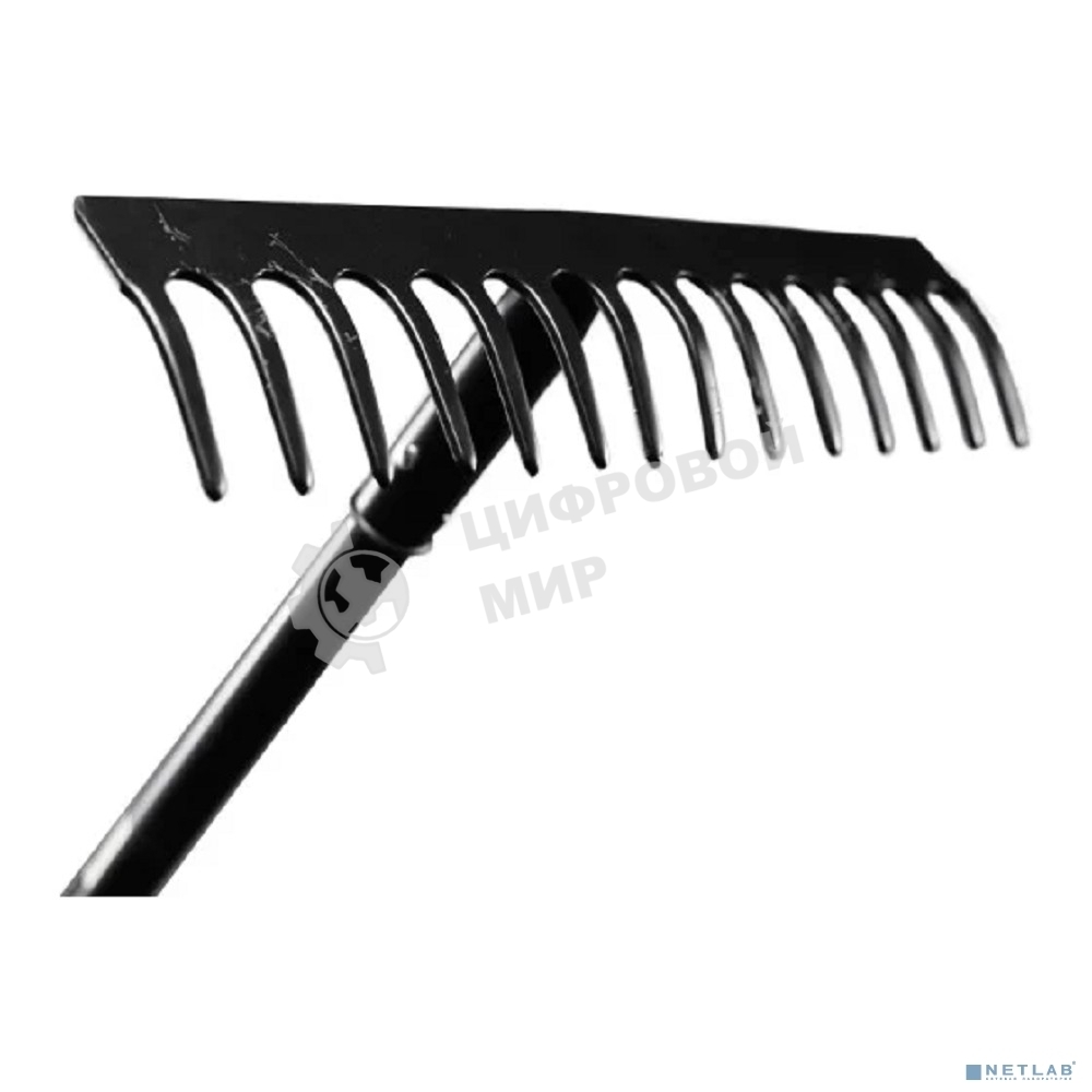 Грабли прямые ВИХРЬ 14 зубьев, сталь, с металлическим черенком 73/7/1/13