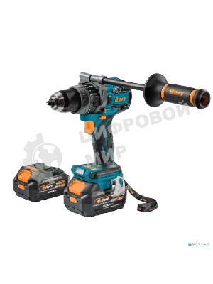 Дрель-шуруповерт Bort BAB-21Ix2Li-XDK, 18 В, 4 Ач, 150 Нм, бесщеточный, ударная